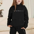 thumbnail image 2 of Zylarhe Girls Boys Sweatshirt Stylish Girls Outfits Set for Casual Winter Wear with Printed Hooded Sweatshirt Combo Ideal for Youngsters and Easy Care Directions Included Black 8-9 Years, 2 of 4