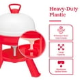 thumbnail image 4 of Little Giant 5-Gallon Red Plastic Dome Waterer Accomodates Up To 40 Chickens, 4 of 6