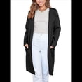 thumbnail image 1 of Abrigo Informal Cómodo de Lana con Solapa para Mujer, Chaqueta Informal de Moda, Abrigo , Ropa de Otoño e Invierno Negro L, 1 of 10