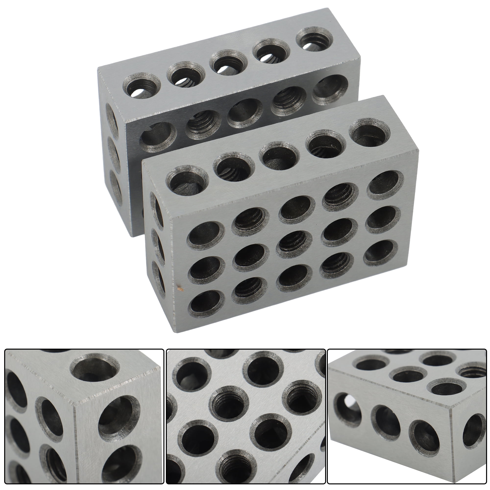 1 Matched Pair Ultra Precision 1-2-3 Blocks 23 Holes 0.0002" Machinist 123 Jig Fit for Milling Machine