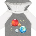 thumbnail image 4 of Inktastic Planetary Playdate Cute Earth, Mars, and Moons Boys or Girls Long Sleeve Baby Bodysuit, 4 of 5