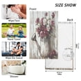 thumbnail image 3 of Wobogo Burgundy Roses 100% Cotton Towel 2 Pieces Set Super Soft and Highly Absorbent Suitable for Bathroom Gym Travel Camping Pool, 3 of 8