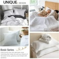 thumbnail image 2 of Simple&Opulence 100% Linen Duvet Cover Set-Pure Natural Washed Flax 2 Pieces Bedding Set, 1 Duvet Cover 68 x 86 Inches & 1 Pillowcase-Solid Color Collection, Soft & Cozy, Cooling Bedding- White, Twin, 2 of 8