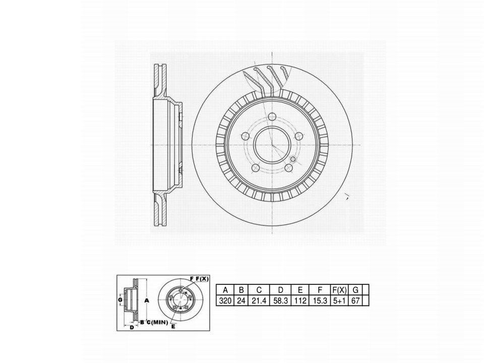 Winstop Brake Rotor, Rear WS245421, Mercedes-Benz CL550 2014-2007