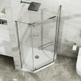 thumbnail image 4 of Topcobe 36" D X 36" W X 72" H Frameless Shower Door Corner Shower Enclosure with Clear Tempered Glass Pivot Shower Door, Glass Shower Door, Walk In Shower Kit, Bathroom Glass Door, Chrome Finish, 4 of 6