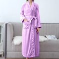 thumbnail image 5 of Tooayk Womens Pajama Sets Women's Double Pocket Flannel Bathrobe Soft and Warm Double Faced Bathrobe Pajamas and Home Wear Bathrobe Robe Pajama Set Pajamas for Women A, 5 of 6