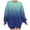 Blue, variant on Shirts for Women Plus Size Winter Fall Loose Crew Neck Long Sleeve Puff Cold Shoulder Gradient Leisure Cotton Pullover Sweatshirts(Blue,S)
