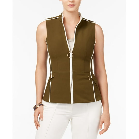 XOXO Juniors Embroidered Vest Olive XL