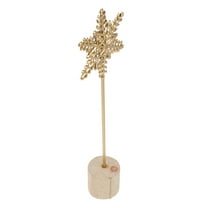 UNOMOR Golden Iron Snowflake Decor with Sturdy Base for Decoration 6.3 Inches