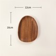 thumbnail image 2 of Oval Wooden Tray Dinner Plates Kitchen Tableware for Party Snacks Dried Fruits, 2 of 10