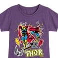 thumbnail image 3 of Marvel Thor - Stickers Style - Toddler and Youth Girls Fitted Short Sleeve Graphic T-Shirt, 3 of 5