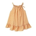 thumbnail image 2 of Économies d'Été! Robe d'Été pour Enfants, Robes Décontractées pour Filles en Liquidation, Robe Sans Manches à Carreaux à la Mode pour Enfants, Robe Décontractée et Confortable à Col Rond, 2 of 3