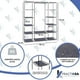 thumbnail image 5 of Ropero Rack Closet Armable Guarda Ropa Practiksa Recamara Organización Color Marrón, 5 of 8