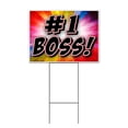 thumbnail image 1 of Number One Boss (18" x 24") Yard Sign, Includes Metal Step Stake, 1 of 6