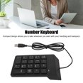 thumbnail image 3 of Wired Number Pad, Smoothing Touch Number Keyboard USB Connection 18 Keys  For Office, 3 of 8