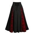 thumbnail image 1 of Jupe Haute Gothique Plissée en Dentelle Taille Femme Jupe Patchwork Midi, 1 of 4