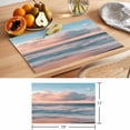 thumbnail image 6 of Beach Ocean Placemats Set of 6 Sunset Scenery Seashore Horizon Summer Place Mats Indoor Wipeable Table Mats Washable Cloth Dining Table Placemats for Kitchen Holiday Party Home Decor 13x19 Inch, 6 of 9