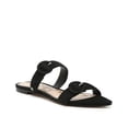thumbnail image 2 of Sam Edelman LARUE Slip On Flat Slide Sandals Black Suede Mule Open Toe Slides, 2 of 2