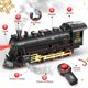 thumbnail image 2 of Set Train Set Hot Bee con mando a distancia para Navidad con locomotora de vapor, 2 of 7