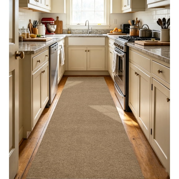 WANLISEL 3' x 10' Entrance Mat, Non Slip Commercial Floor Mat with Rubber Backing, Indoor Outdoor Runner Rug for Entryway, Patio, Home, Brown