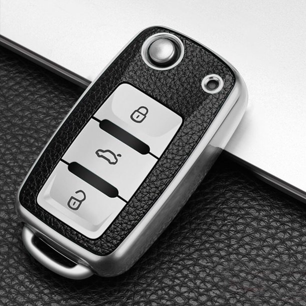 Funda De Cuero De TPU Para Llaves De Coche Volkswagen VW Jetta Golf Passat Beetle Skoda Seat Polo B5 Protector huangjie unisex