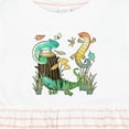 thumbnail image 4 of Inktastic Cute Lizards Hanging out Girls Baby Dress, 4 of 5