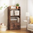 thumbnail image 2 of Gymax Bookcase w/ Drawer 3-Tier Open Shelf Anti-Toppling Kits for Living Room Coffee, 2 of 9