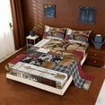 thumbnail image 2 of Erosebridal Vintage Farm Horseshoe Bed Sheets,Rustic Western Cowboy Retro Boho Exotic Style King Sheets 4pcs, 2 of 6