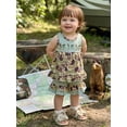 thumbnail image 3 of BemeyourBBs 2Pcs Toddler Baby Girl Duck Hunting Outfit Cute Infant Baby Girl Summer Clothes Sleeveless Bird Embroidery Babydoll Shirt Tank Tops Elastic Waist Camouflage Print Shorts Set, 3 of 9