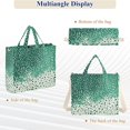 thumbnail image 6 of FORMRS Womens Corduroy Tote Bag Crossbody Shoulder Handbag with Pocket, Green and White Pattern, 6 of 7
