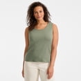 thumbnail image 4 of Lands' End Women's Plus Size Cotton Tank Top, 4 of 6