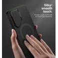 thumbnail image 6 of SURITCH Phone Case for Samsung Galaxy S25 FE with Camera Cover and Adjustable Kickstand, Shockproof Slim Magnetic Case, Matte Black, 6 of 9
