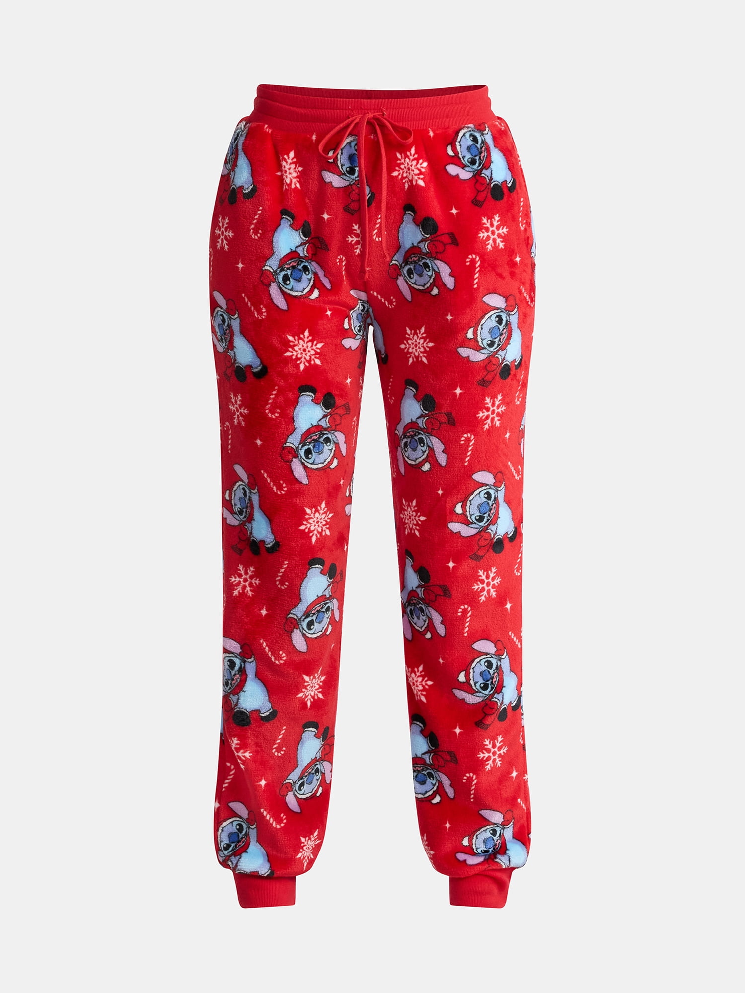 Stitch Women's Plush Holiday Joggers, Sizes XXS-2XL