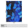 thumbnail image 4 of Chilfamy Butterfly Blanket Blue Butterflies Throw Blanket Ultra Soft Flannel Beautiful Butterfly Blanket Gifts for Adults Kids 60x80in, 4 of 6