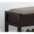 thumbnail image 5 of Roundhill Furniture Rouen Espresso Seating Bench with Shoe Storage, 5 of 8