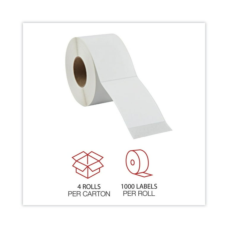 Thermal Transfer Labels, 4 x 6, White, 1,000/Roll, 4 Rolls/Carton Thermal Transfer Labels, 4 x 6, White, 1,000/Roll, 4 Rolls/Carton