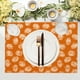 thumbnail image 4 of Seyotauo Thanksgiving Placemats,12x18 Inch Fall Table Place Mats,Autumn Orange Placemats for Kitchen Dining,Thanksgiving Pumpkin Harvest Placemats,Falls Table Mats Decorations for Home/Party, 4 of 6