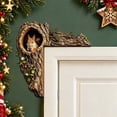 thumbnail image 7 of Velmasee Door Corner Decor - Rustic Tree Hollow 2D Wood Squirrel, Woodland Animal Door Topper for Home Door Frame Window Christmas Fall Farmhouse Decor, 7 of 7