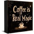 thumbnail image 1 of Letrero de café de Halloween xinyu decoración del hogar 5 X 5 pulgadas, 1 of 7