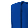 thumbnail image 6 of Jordan Manufacturing Sunbrella 45" x 22" Canvas Pacific Blue Solid Rectangular Outdoor Deep Seat Chair Cushion with Ties and Welt, 6 of 10