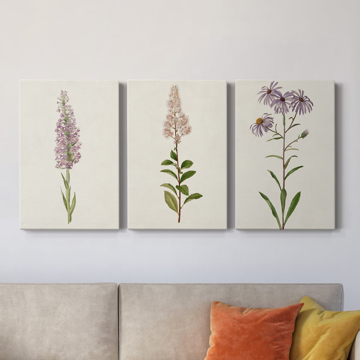 Mauve Garden Flowers I Premium Gallery Wrapped Canvas - Ready to Hang - 18 x 27 Each