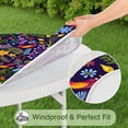 thumbnail image 5 of Round Picnic Table Cloth 100% Waterproof & Oil Proof, Elastic Fitted Table Cover for 36"-44" Round Tables, for Dining, Camping, Outdoor, 5 of 7