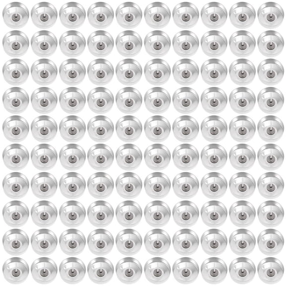 100 Set Metal Tealight Cups with Candle Wicks for andmade Wax Candle and Gift