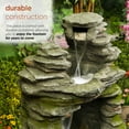 thumbnail image 2 of Alpine Corporation WIN1648 LED Lights Resin Stacked Stone Rainforest Fountain, Gray, 2 of 11