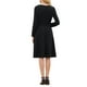 thumbnail image 3 of INSPIRE CHIC Vestido A-Line Elegante para Mujeres Cuello Asimétrico Vestir para Trabajar Vestidos de Falda S Negro, 3 of 5