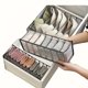 thumbnail image 5 of Caja de almacenamiento de ropa interior, caja de almacenamiento de ropa de malla transparente, organizador de cajones plegable multirejilla, organizador de armario y almacenamiento, 1 ud., 5 of 5