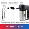 thumbnail image 5 of Total Chef 6-Speed Hand Mixer, 250 Watts with Turbo Boost, Black Silver, 5 of 7