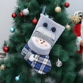 thumbnail image 3 of Christmas Knitted Stockings, Fabric Decorative Bags with 3D Snowman Design, Ideal for Candies Gifts, Festive Xmas Tree Fireplace Decor, Christmas Eve Ornament, 3 of 4
