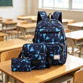 thumbnail image 2 of TGPMGRZ School Backpack with Lunch Box School Bag for Middle High School Fashion 3D Graphic Dark Blue, 2 of 3
