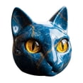 thumbnail image 5 of OIUR Realistic Cat Head Sculpture Hand-Carved Cat Head Statue Figurine Home Office Desktop Decoration Ornament Cat Lovers Gift, 5 of 7
